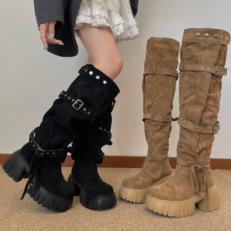 Women'S Fashion Knee High Boots - أحذية نسائية طويلة حتى الركبة بأسلوب
