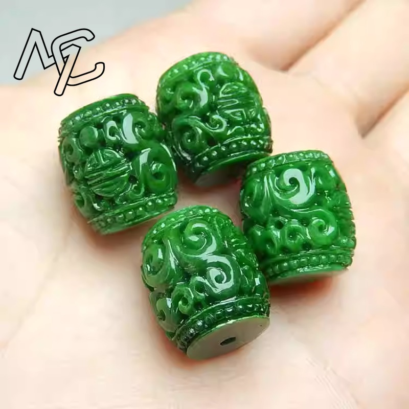 Women'S Fashion Jewellery - 5 قطعة اليشم الأخضر الطبيعي نحت