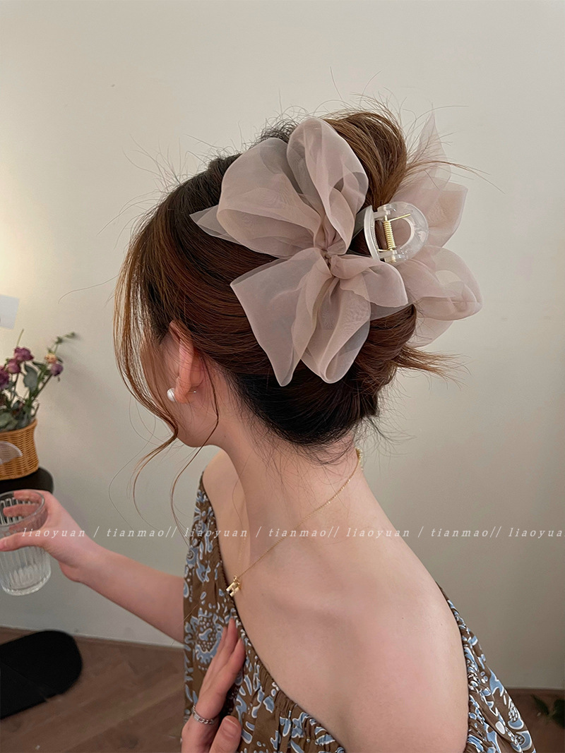 Korea Sweet Mesh Tulle Big Bow - مراجعة Women'S Fashion Korea وسعره